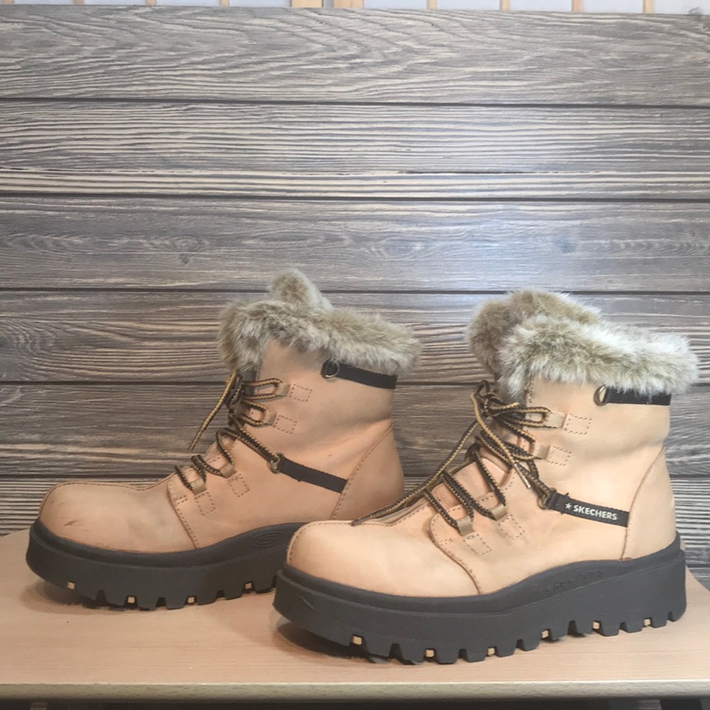 Women’s Skechers Leather with Fur Boots